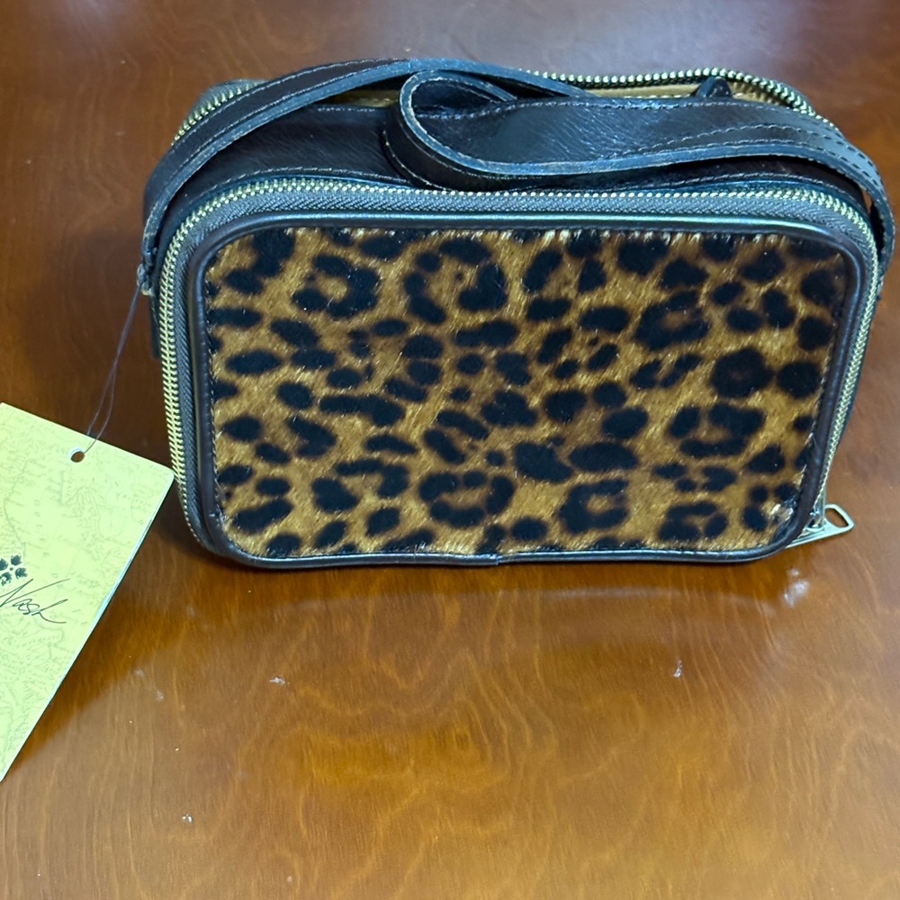 Patricia Nash Dark Brown Leather Pouch